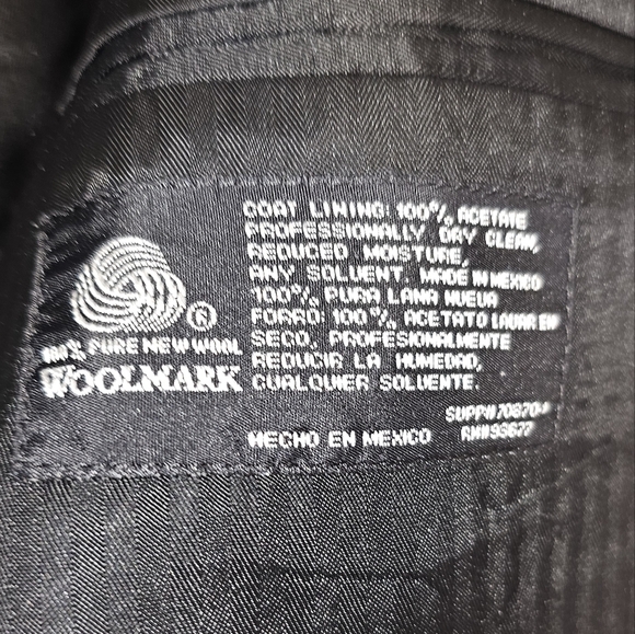 New Wool Single Breasted Men's Sport Coat Jacket Blazer Stafford 43 L Charcoal - Picture 9 of 11